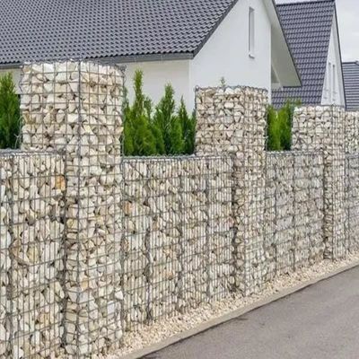 2.7mm Galvanized Gabion Basket Size 2x1x1m 1.5x1x1m với Cell Size 8x10cm Woven Gabion Mesh