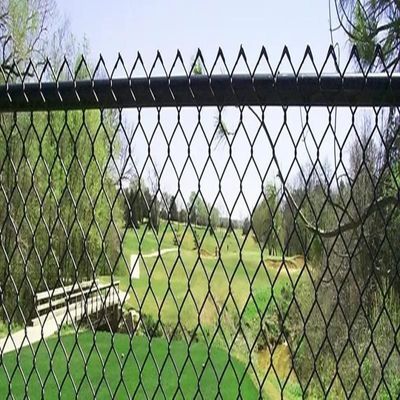 100ft 8ft 6ft Đen mạ dây chuyền liên kết hàng rào kim cương mạ dây lưới