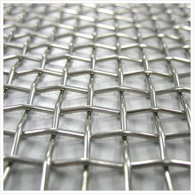 Stainless Steel Crimped Mesh cho màn hình rung 15 Gauge Plain Weave Square Wire Mesh