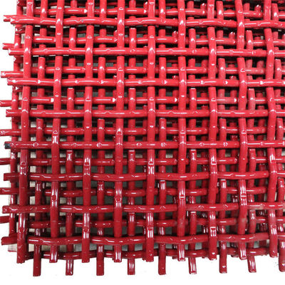 Lưới sợi dệt Long Service Life Bullet PVC Anti Rust Crimped Wire Mesh