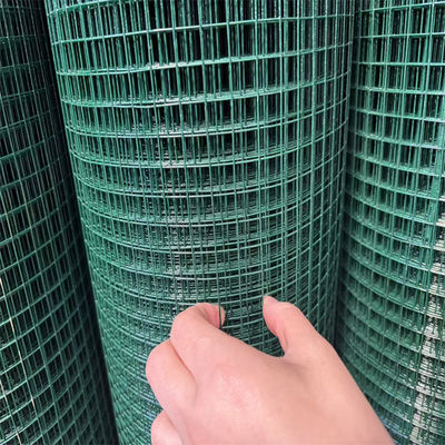 1/2 Inch xanh PVC phủ hàn lưới sợi cuộn vải phần cứng