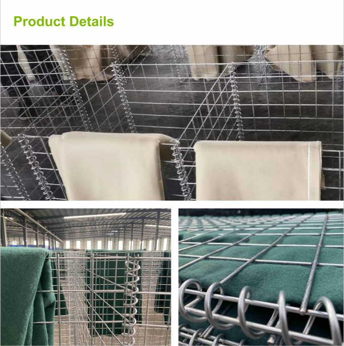 C&ocirc;ng suất nặng Mil1 Mil7 Hesco Bastion Barrier Sandbags 4