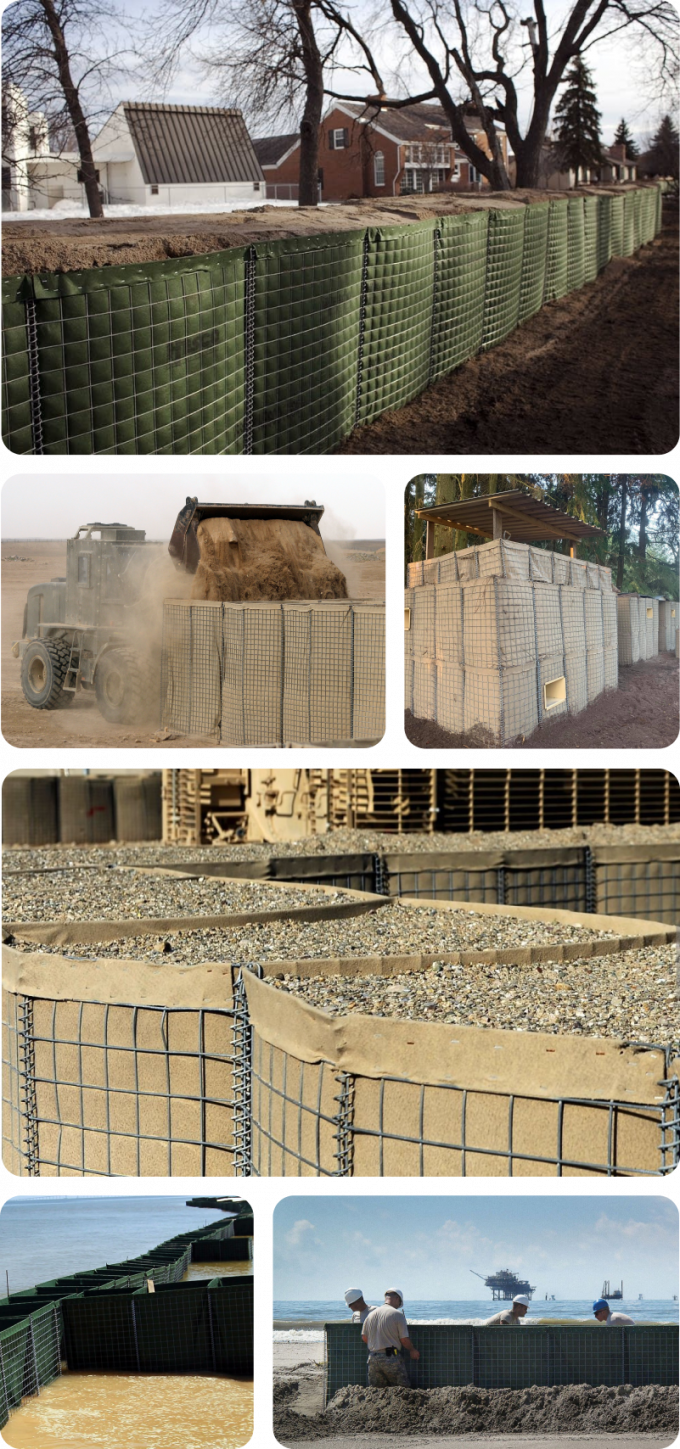 C&ocirc;ng suất nặng Mil1 Mil7 Hesco Bastion Barrier Sandbags 5