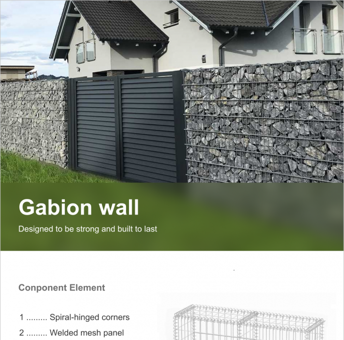 Chống rỉ s&eacute;t Hot Dip Gi Gabion Box 3x1x1m Kh&aacute;ng m&ograve;n 7