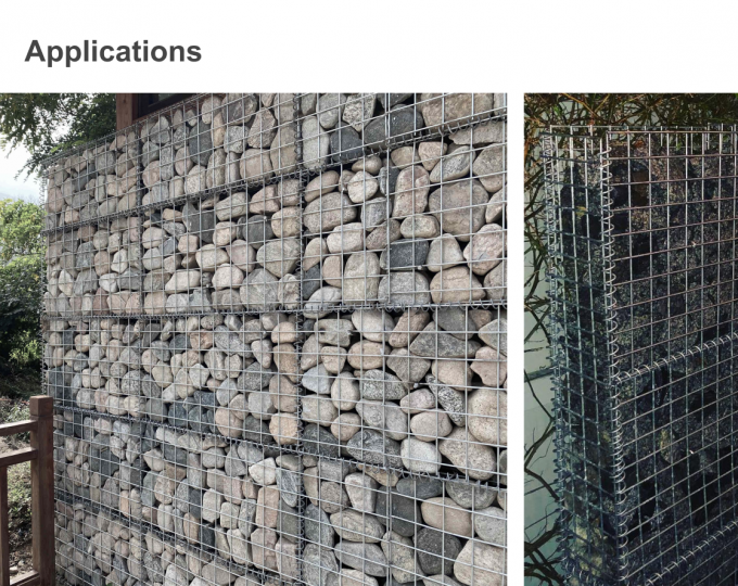 Chống rỉ s&eacute;t Hot Dip Gi Gabion Box 3x1x1m Kh&aacute;ng m&ograve;n 14