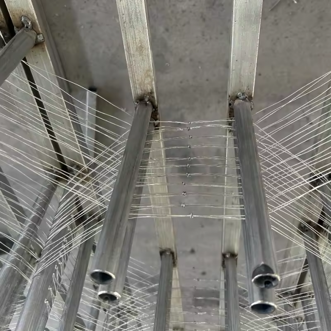 Low Visibility Wire Cloth Steel Rope Barrier Woven Technique Obstacle Tank Mesh 1