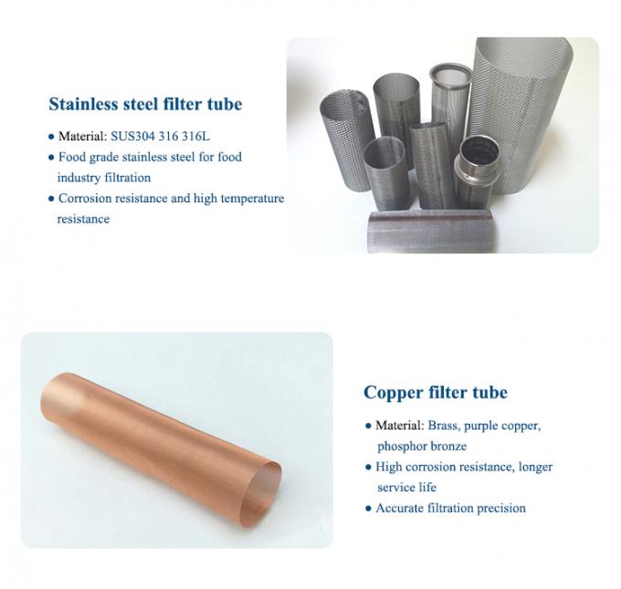 Food Grade Stainless Steel Filters 25 50 60 Micron Cylinder Mesh Tube